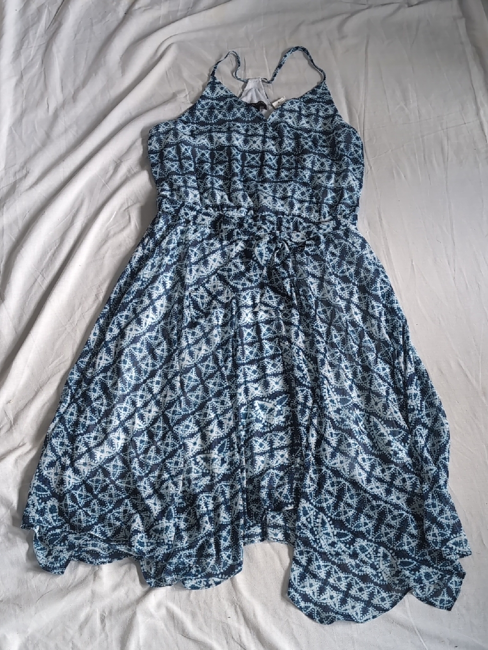 Banana Republic Blue White Handkerchief Summer Dress
